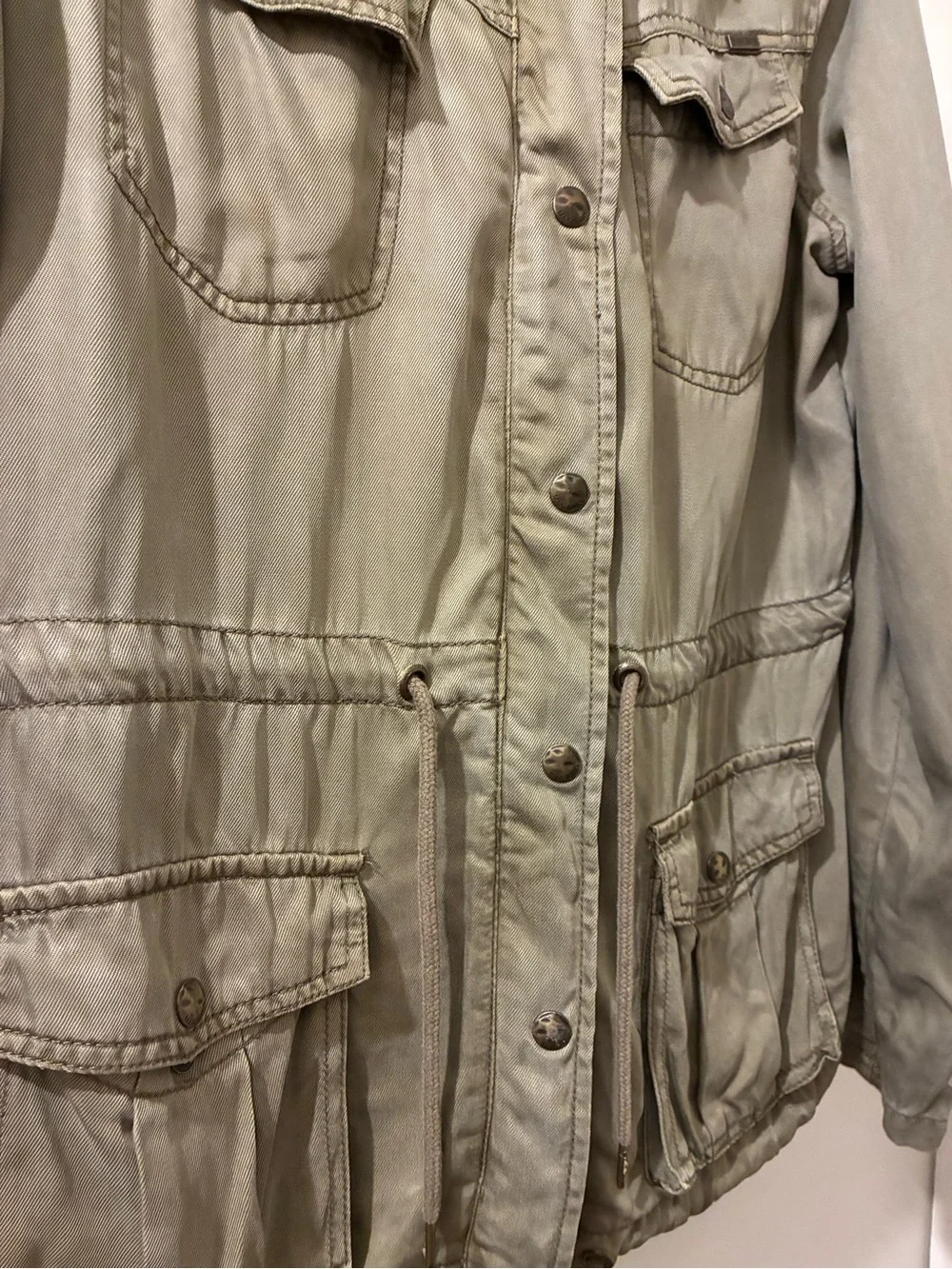 Max Jeans Olive Utility Hooded Jacket